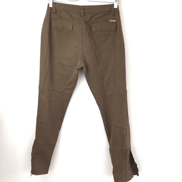Michael Kors jeggings size 6 EUC army green zipper ankle length Fake back pocket - Picture 9 of 9